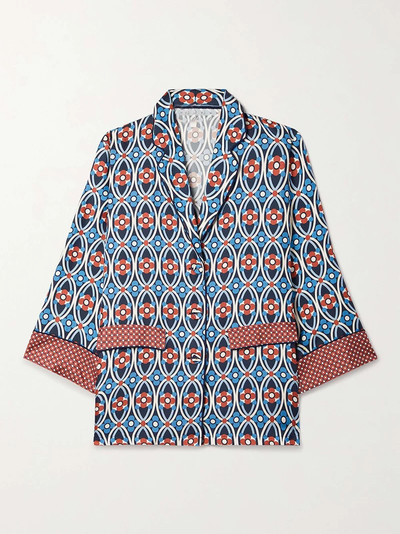 Unique Venice Print Satin Twill Shirt