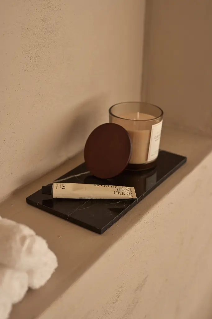 Plateau en Marbre Noir (Moyen)