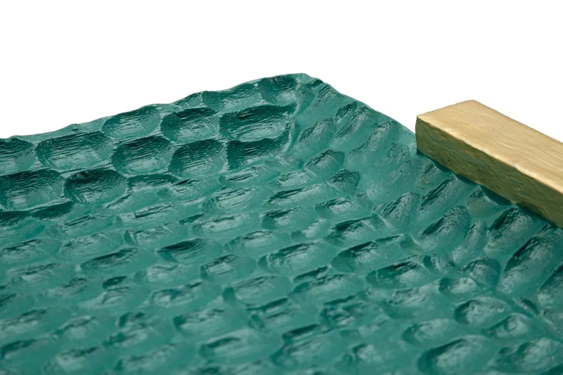 Plateau rectangulaire en résine vert – Grent Modern Design