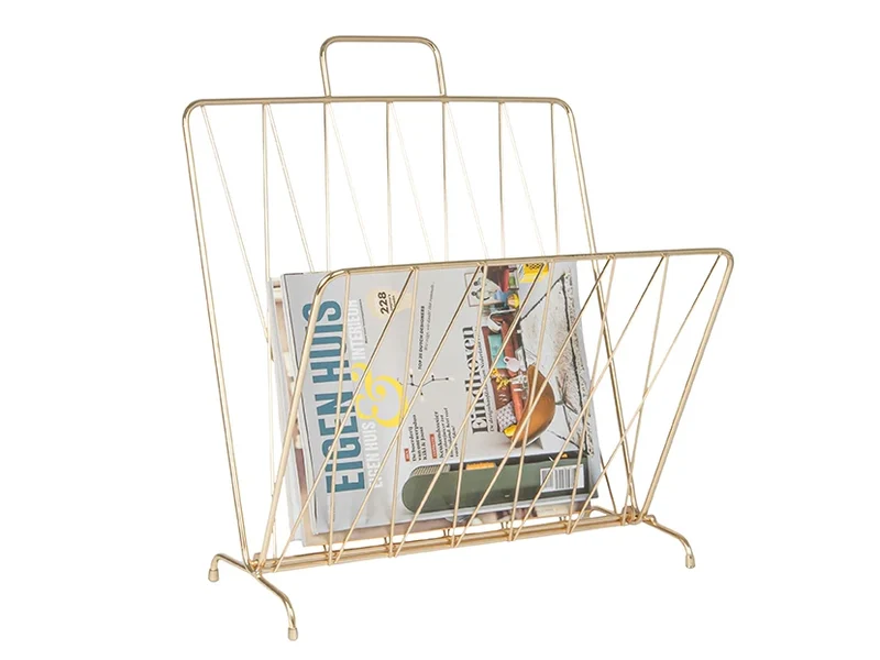 Porte-Revues "Diamond Raster" – Métal Dorée Plaqué
