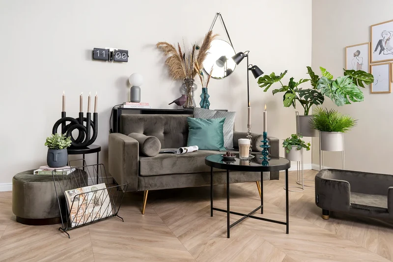 Porte-Revues "Diamond Raster" – Métal Noir Mat