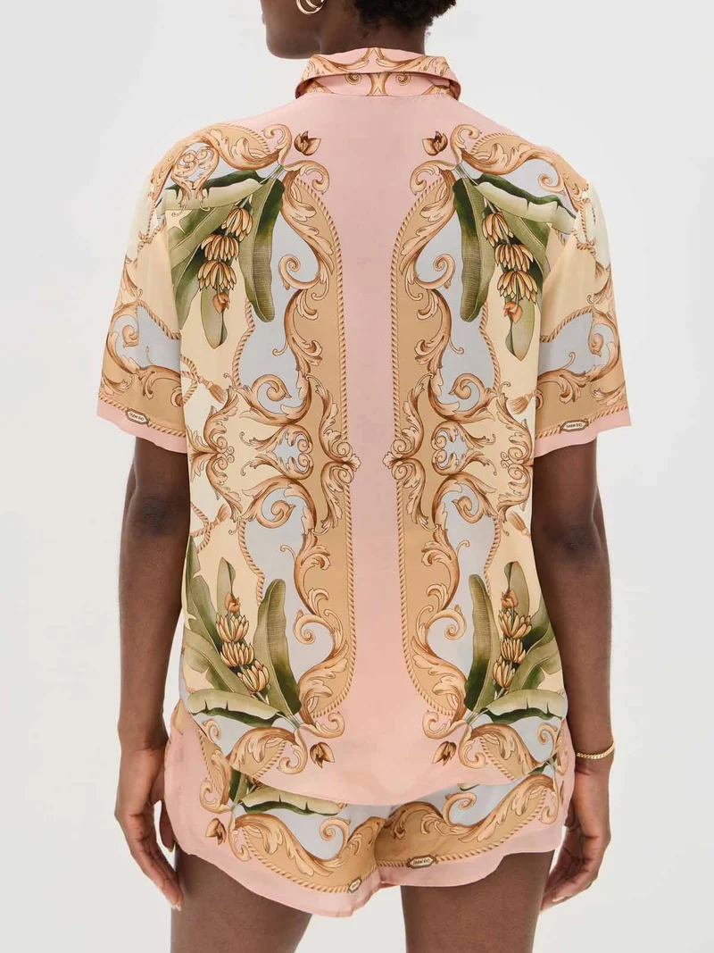 Retro Botanical Kaleidoscope Print Two-Piece Set