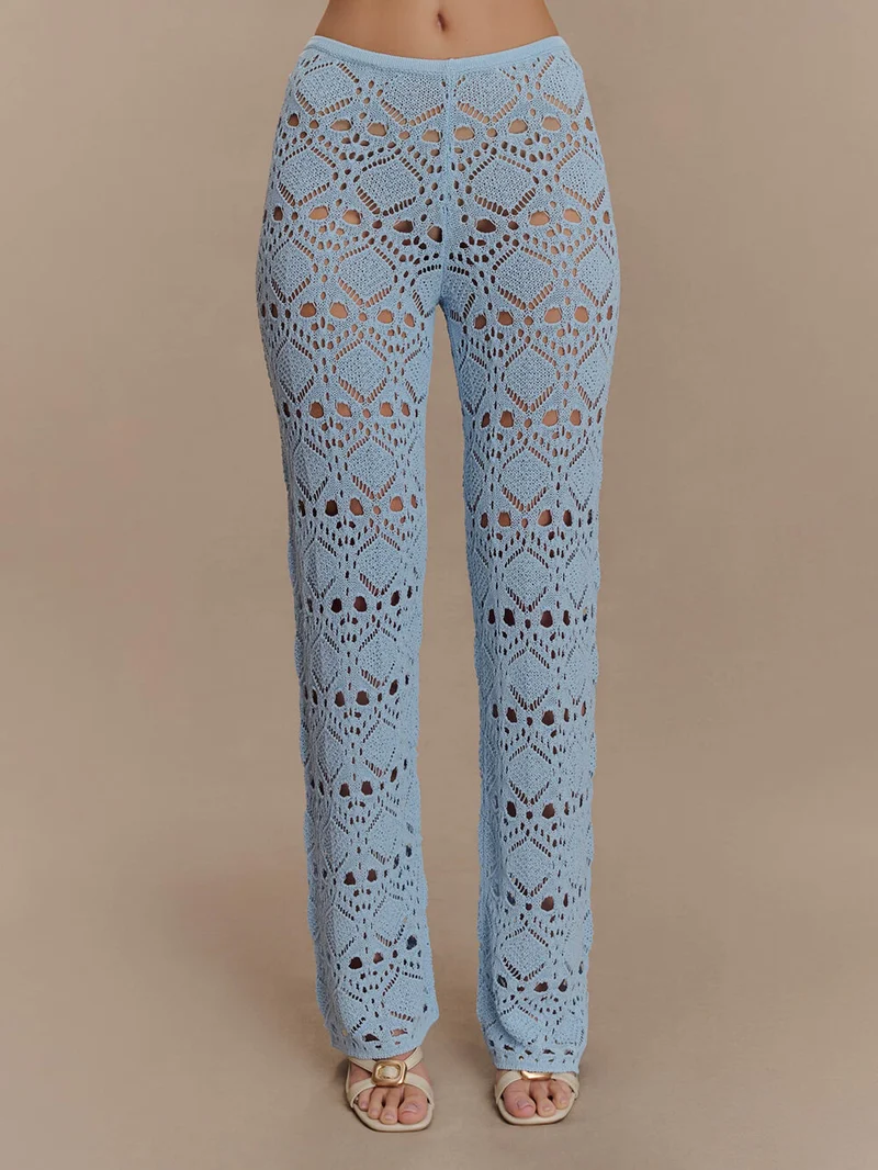Elegant Crochet Knit Pants