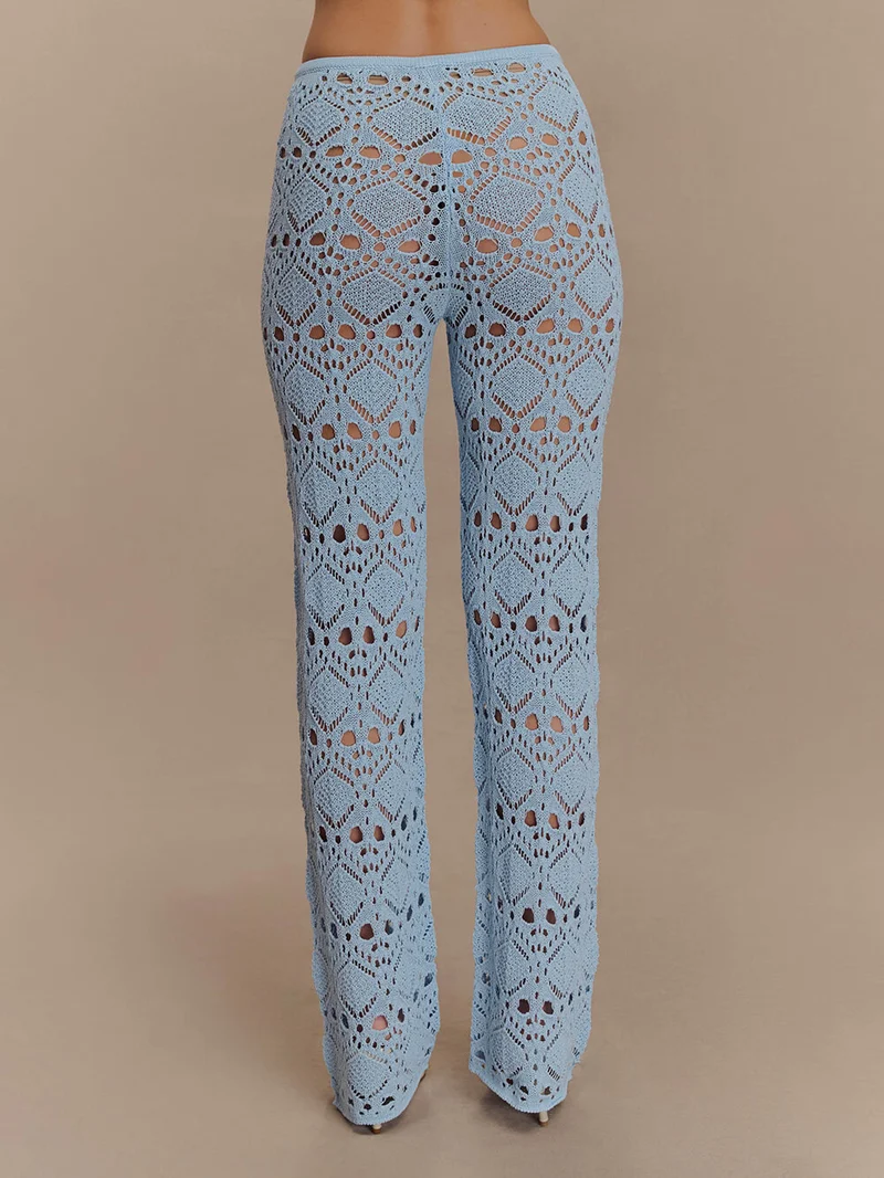 Elegant Crochet Knit Pants