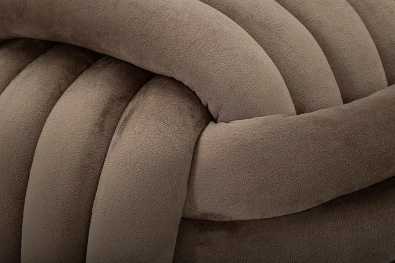 Pouf en velours gris – Siège d'appoint rembourré Sofy