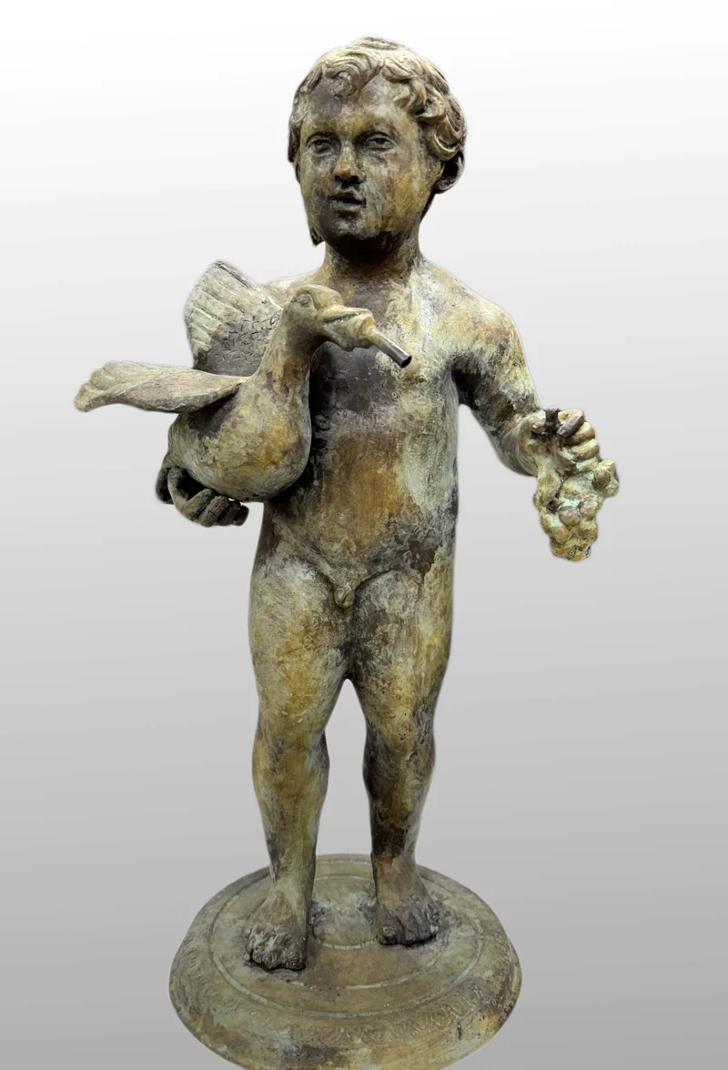 Putti enfants en paire - sculpture en bronze