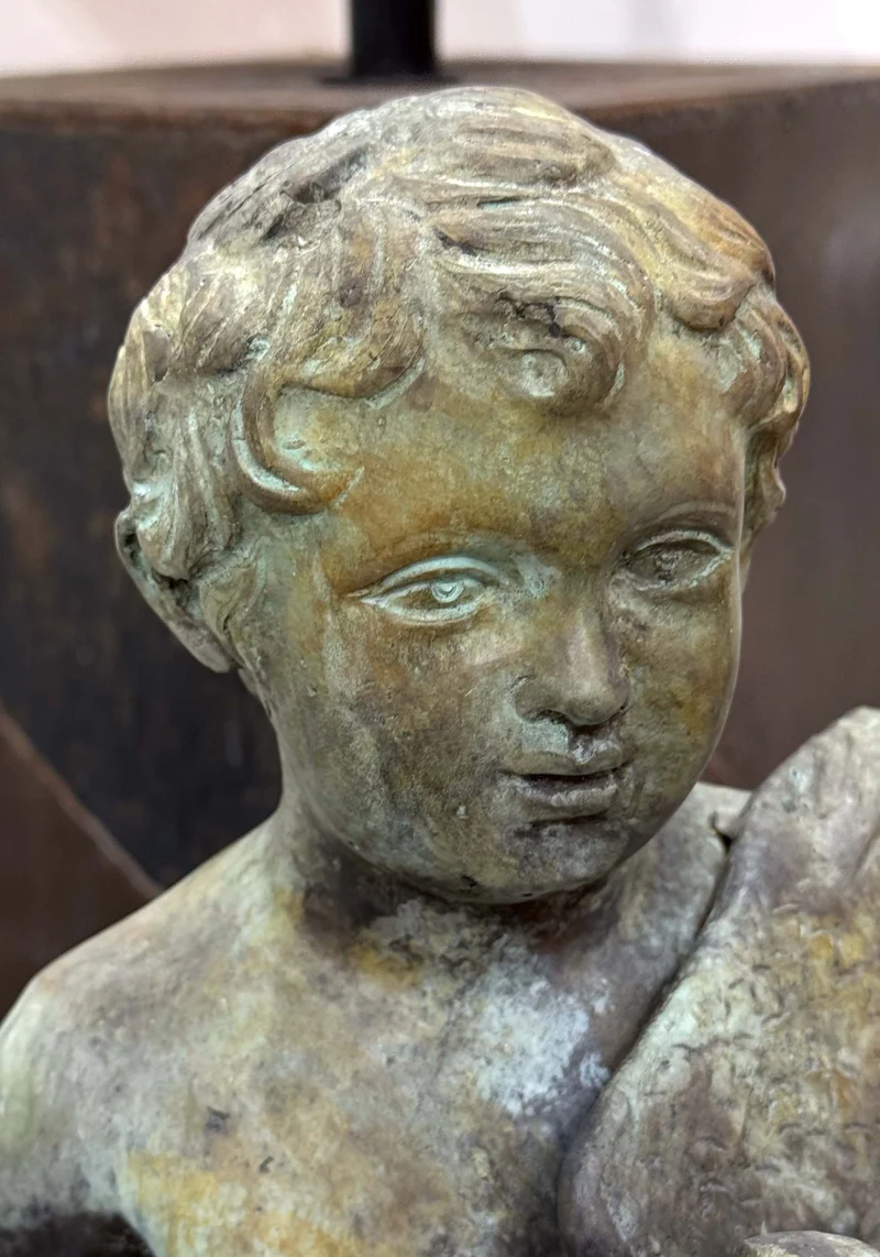Putti enfants en paire - sculpture en bronze