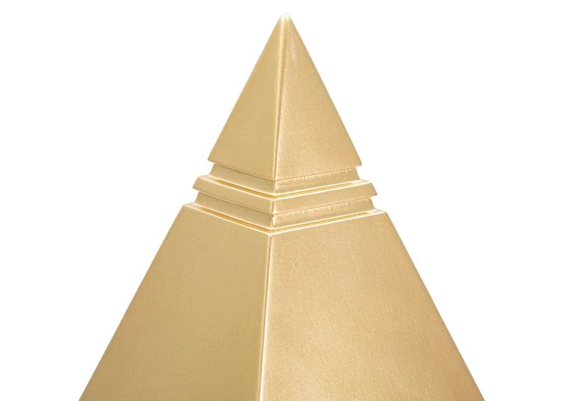 Pyramide dorée décorative (statue en résine)