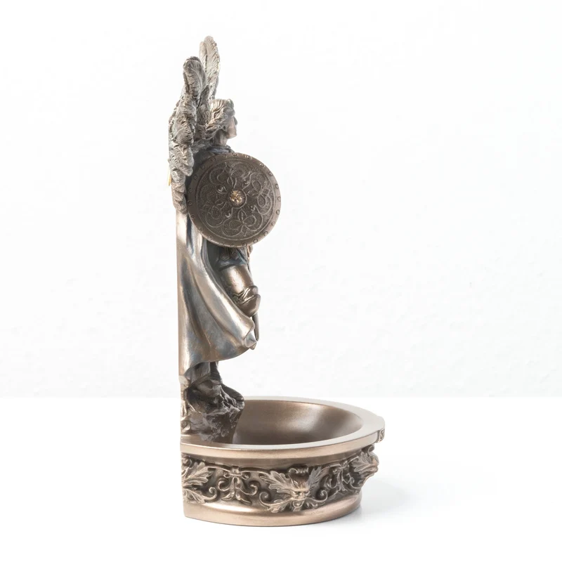 Saint Michel Archange avec Bénitier – Défenseur du Ciel (Statue en bronze à froid)