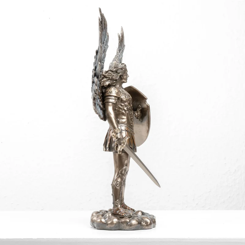 Saint Michel Archange – Défenseur du Ciel (Statue en bronze à froid, Petit modèle)