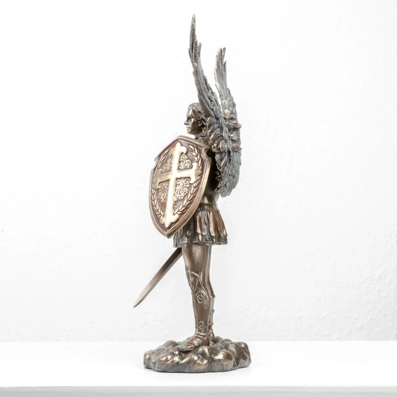 Saint Michel Archange – Défenseur du Ciel (Statue en bronze à froid, Petit modèle)