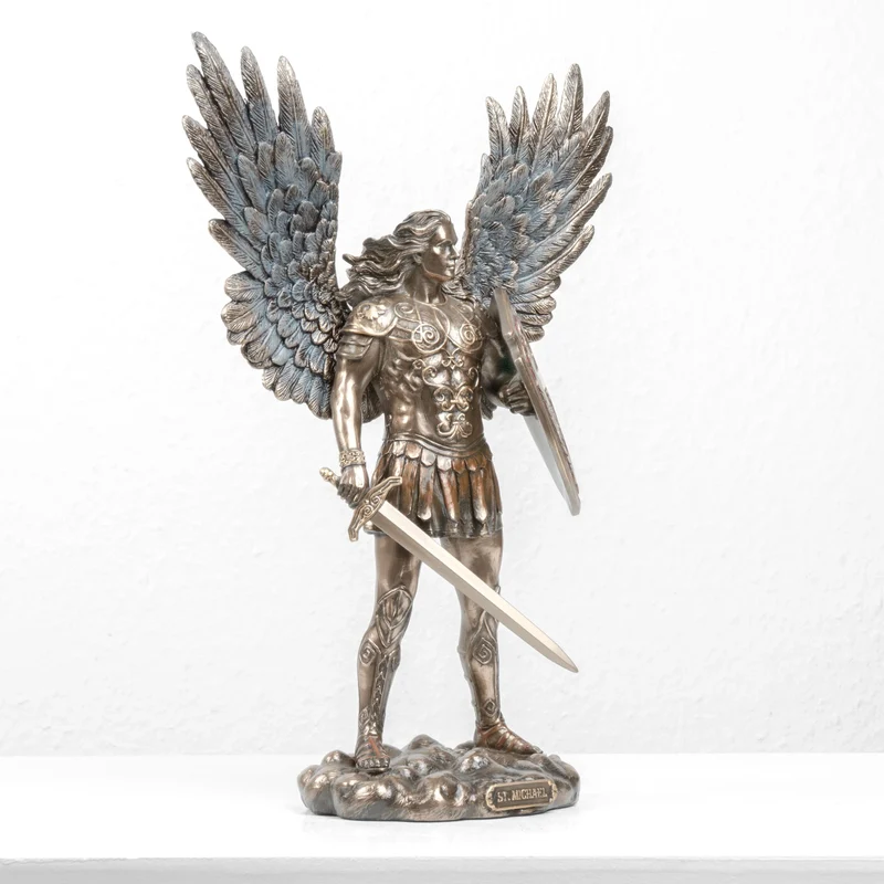 Saint Michel Archange – Défenseur du Ciel (Statue en bronze à froid, Petit modèle)
