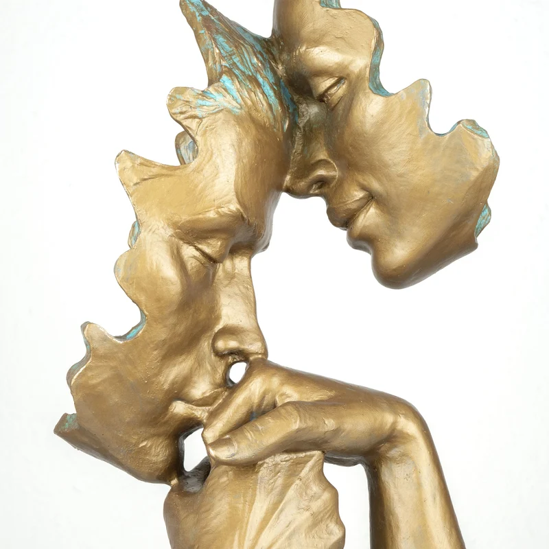 Sculpture Amants « Caress » par Anglada sur Base en Marbre