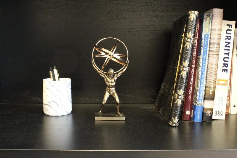 Sculpture Atlas (Statue en bronze coulé à froid)