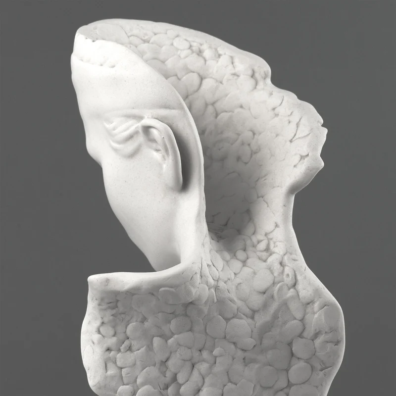 Sculpture buste Serenity – Représentation moderne d’une jeune femme