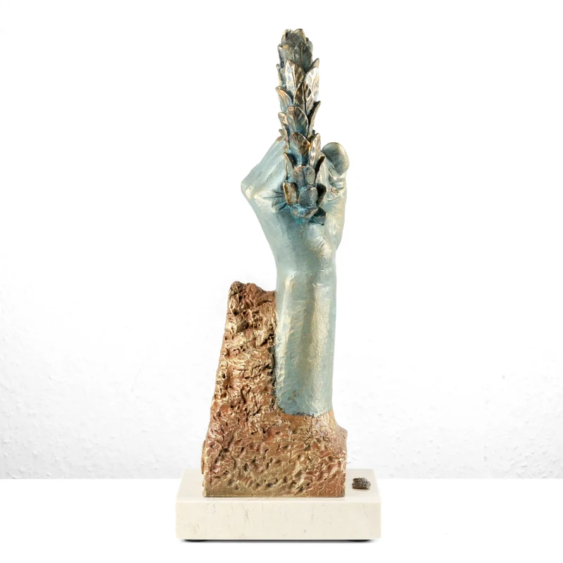 Sculpture Champion « Proelior » par Anglada sur Base en Marbre