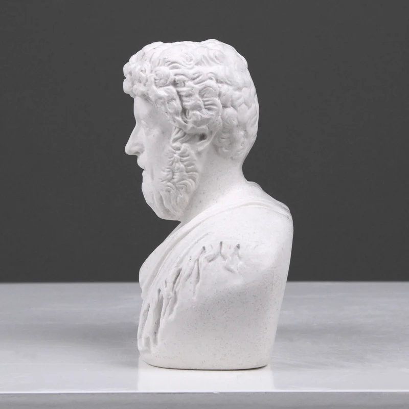 Sculpture de buste de serre-livres de Marc Aurèle - Petite statue de l'empereur romain