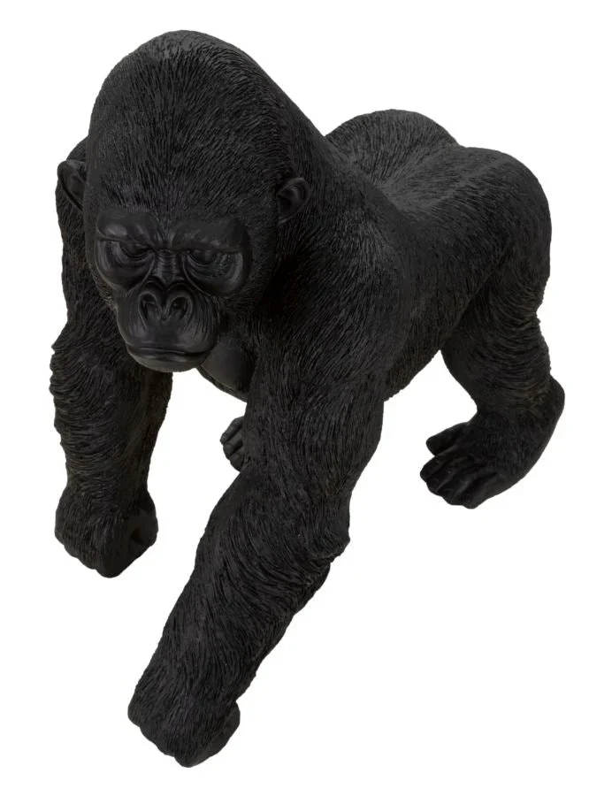 Sculpture de gorille noir (décoration moderne)