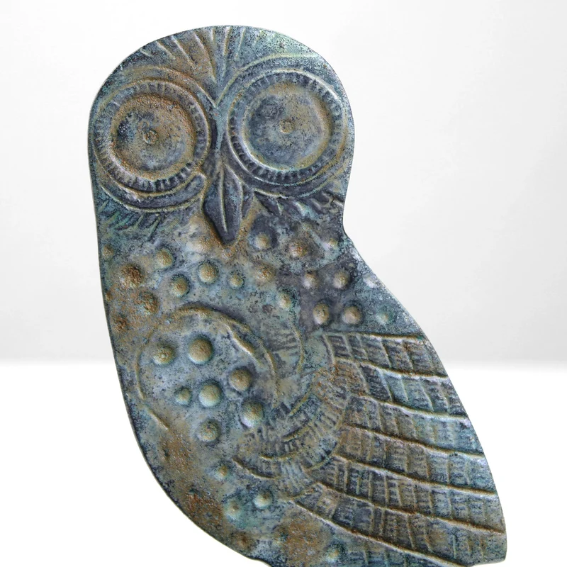 Sculpture de hibou grec (Bronze)