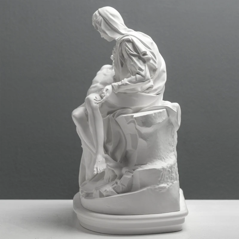 Sculpture de la Pietà de Michel-Ange – Statue Blanche (Musées du Vatican)