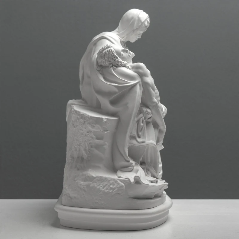Sculpture de la Pietà de Michel-Ange – Statue Blanche (Musées du Vatican)