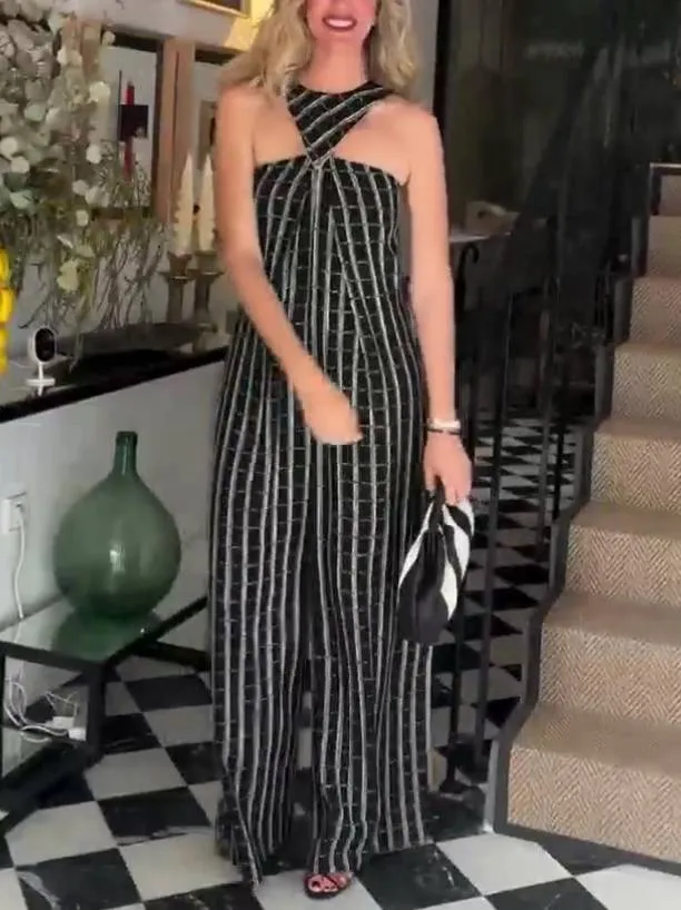 Unique Design Printed Jumpsuit