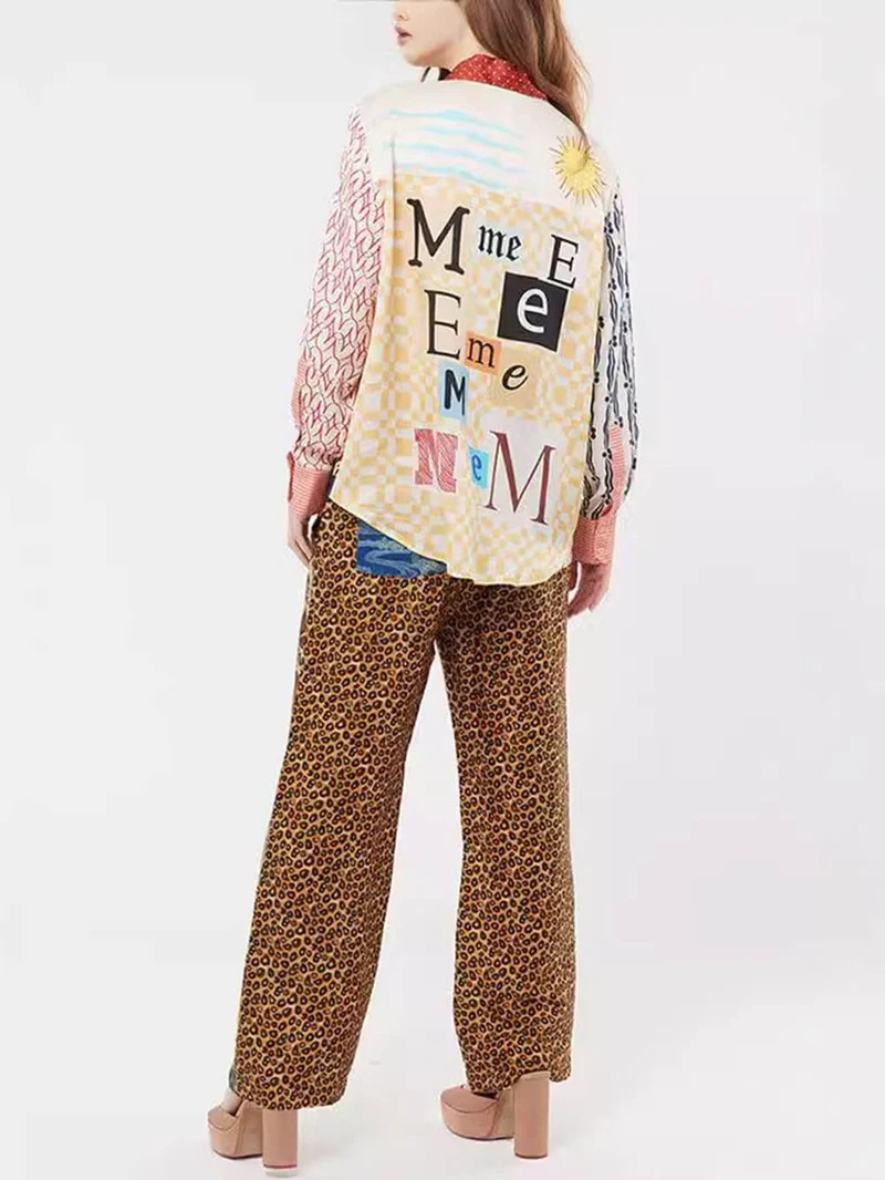 Unique Tropical Jungle Tiger Unique Print Long Sleeve Loose Shirt