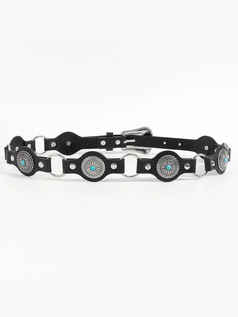 Vintage Turquoise Inlaid Belt