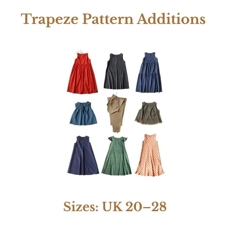 PATRON DE COUTURE PDF | Ajouts pour le patron Trapeze | Merchant & Mills | UK 20–28