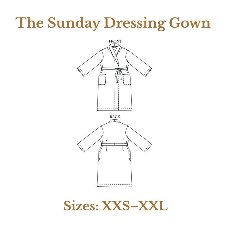 PATRON DE COUTURE PDF | Robe de chambre Sunday | Merchant & Mills | XXS–XXL | UNISEXE