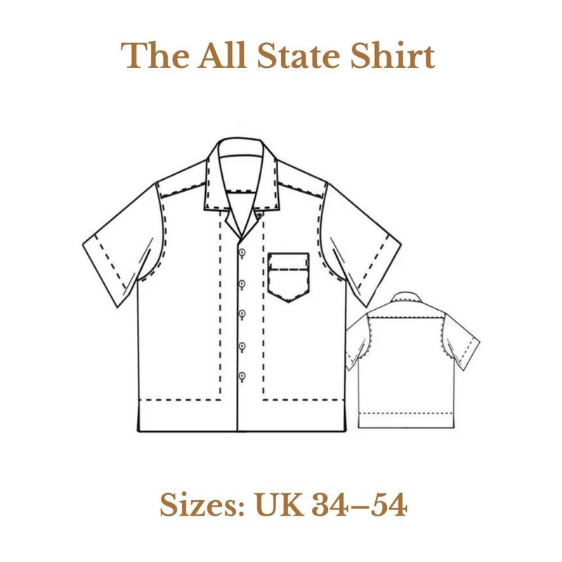 PATRON DE COUTURE PDF | Chemise All State | Merchant & Mills | UK 34–54 | UNISEXE