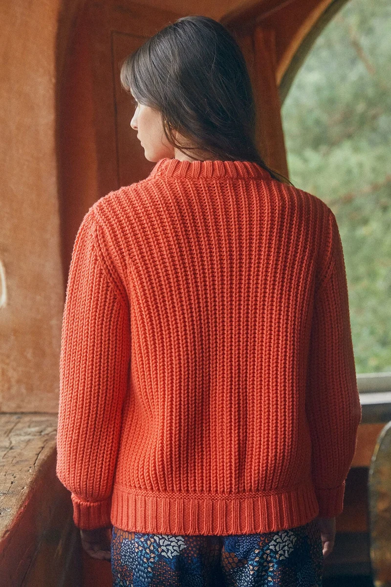 Pull Envoutant en laine Orange Jupiter
