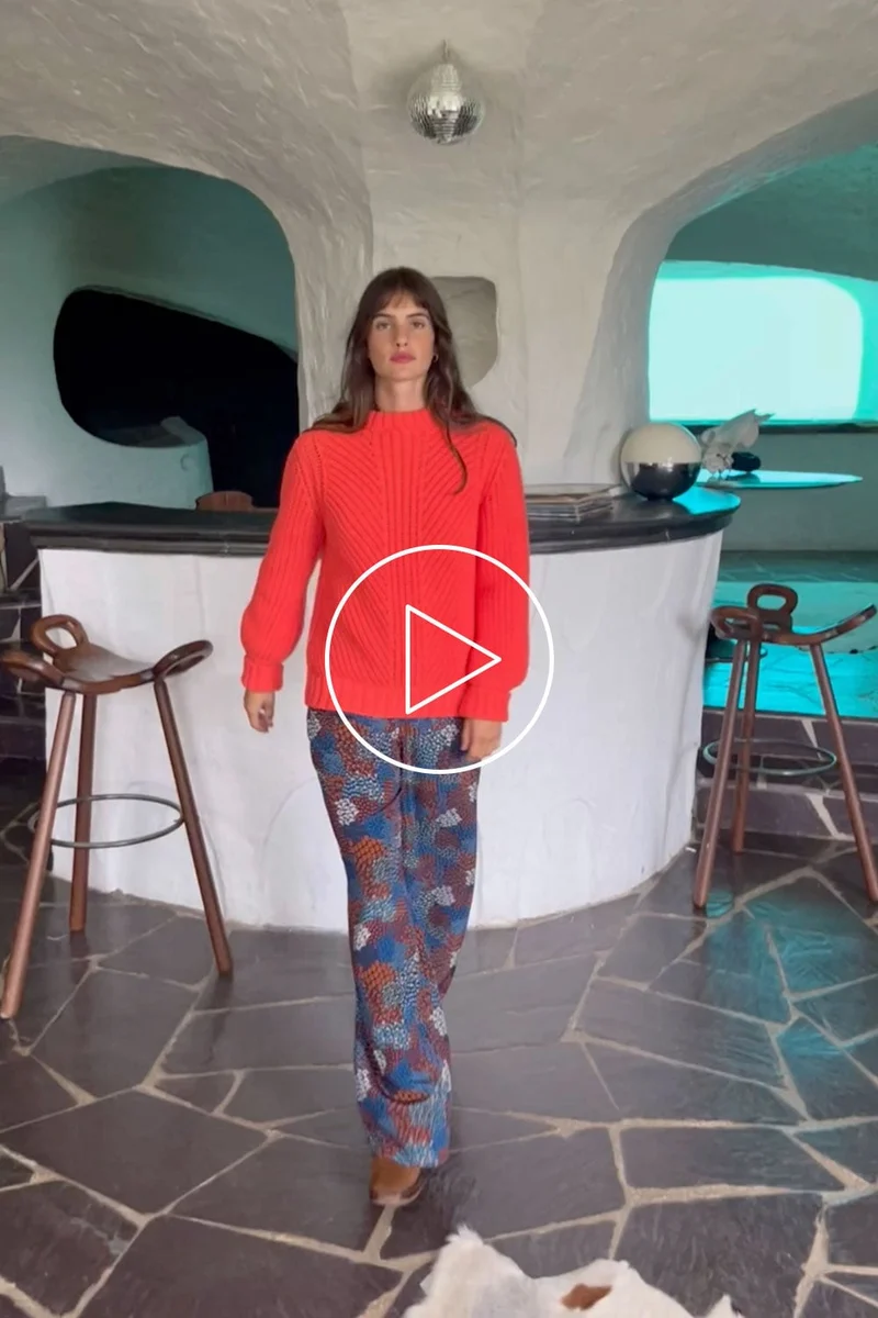 Pull Envoutant en laine Orange Jupiter
