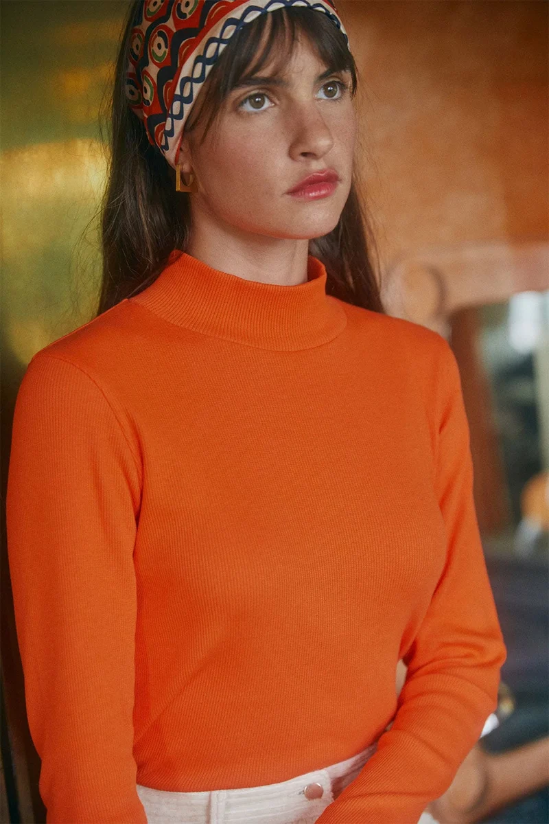 Sous-pull en coton Mandarine