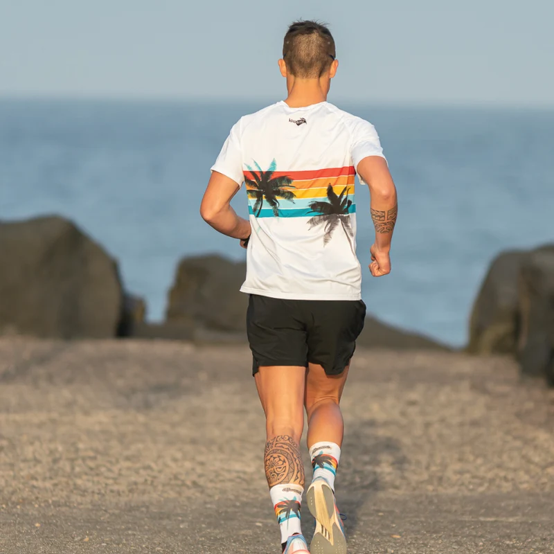 Tee-shirt de running Malibu White