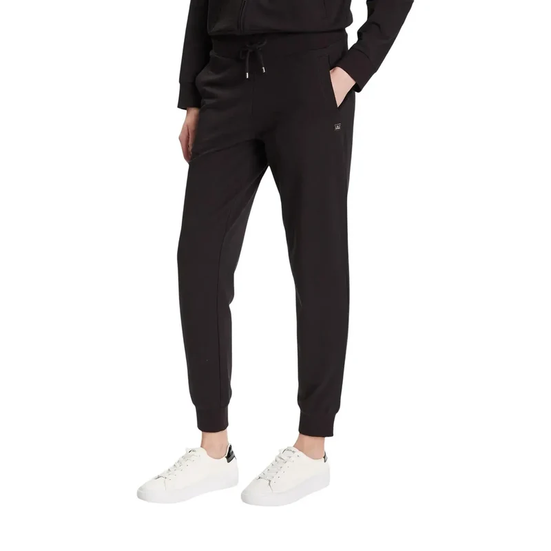 Combinaison-pantalon à col roulé en coton noir pour femme EA7