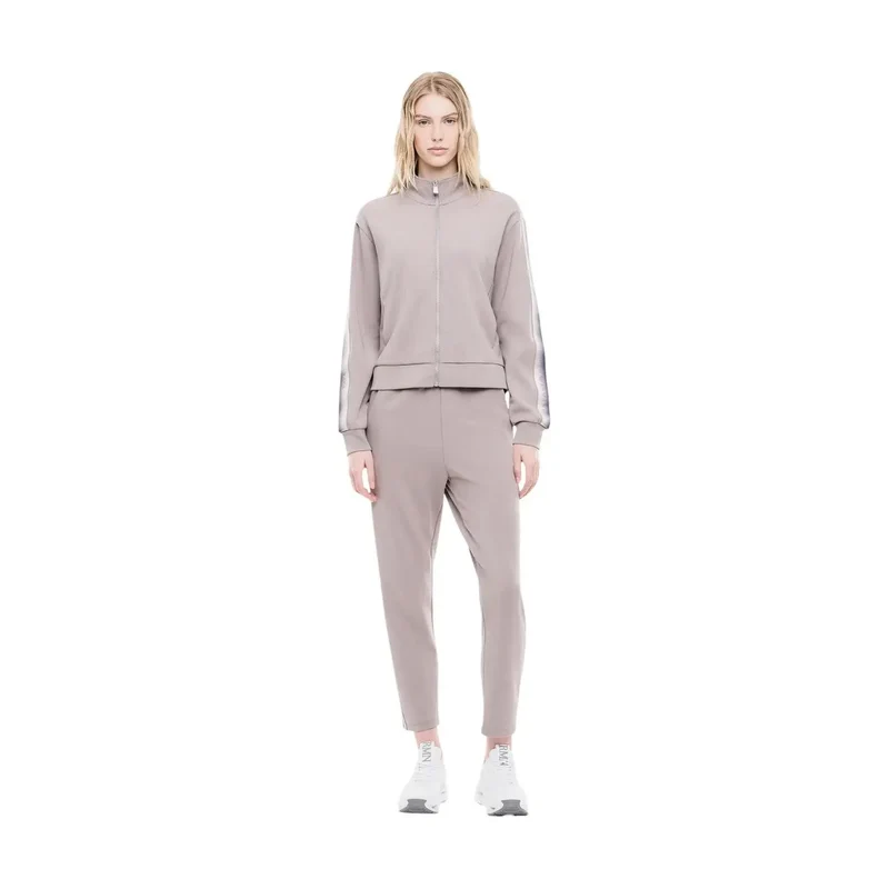 Combinaison EA7 pour femme, beige, en mélange de coton, automne-hiver