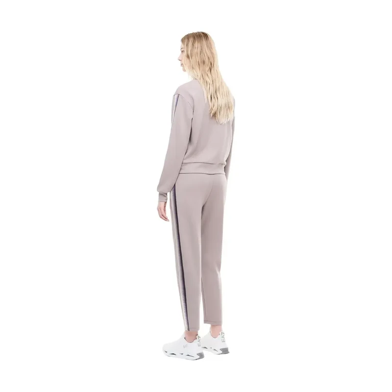 Combinaison EA7 pour femme, beige, en mélange de coton, automne-hiver