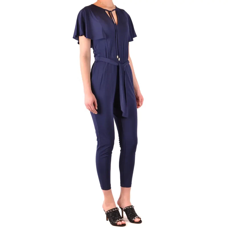 Combinaison Michael Kors pour femme, bleue, col V, en viscose.