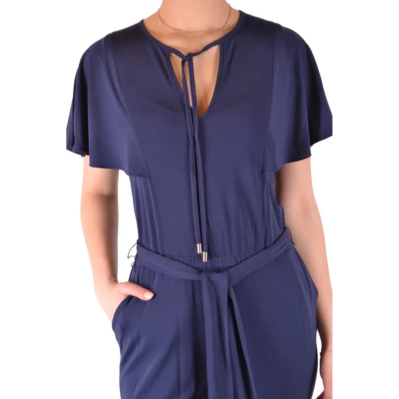 Combinaison Michael Kors pour femme, bleue, col V, en viscose.