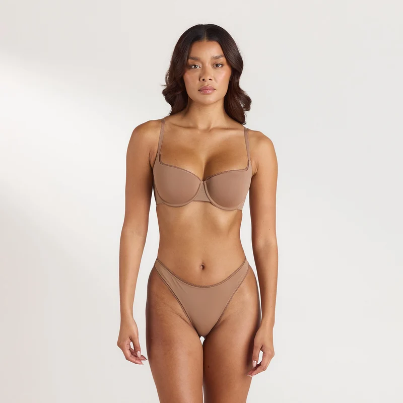 Soutien-gorge Comfort Balconette - Noisette