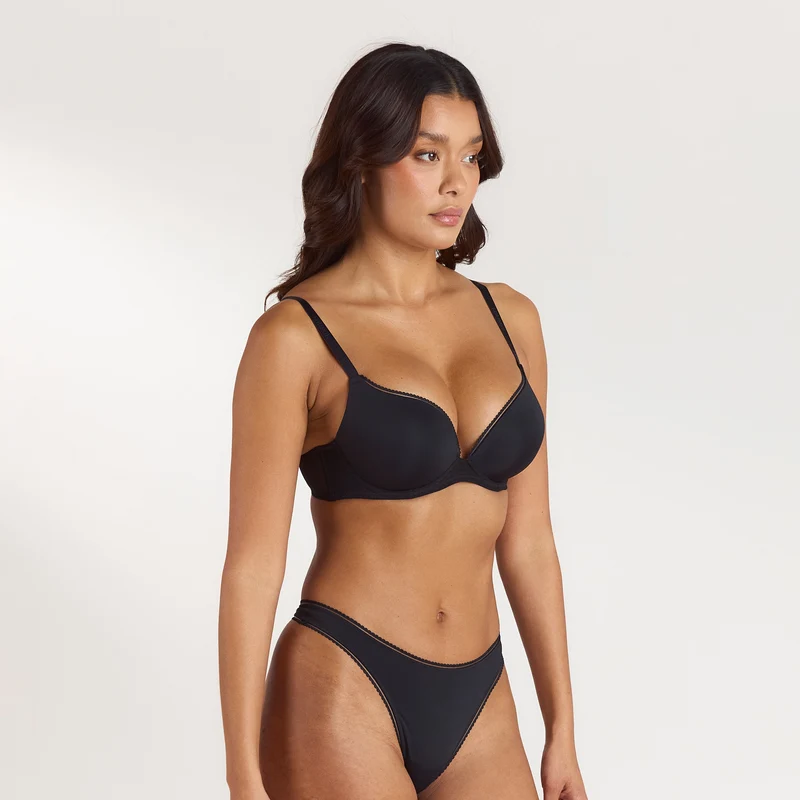 Soutien-gorge Comfort Push-Up Haut - Noir