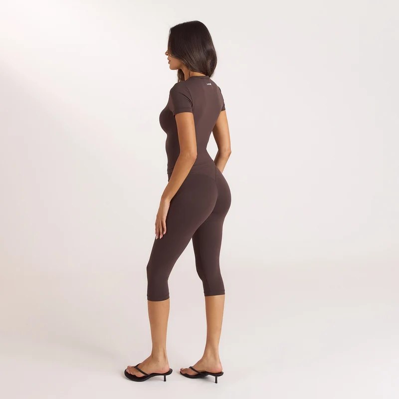 Legging Longueur Capri ContourSoft™ - Chocolat Noir