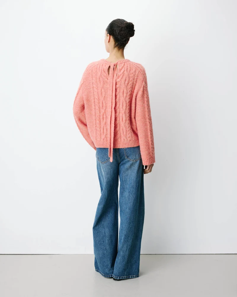 Pull torsadé à nouer au dos peche Arcelin