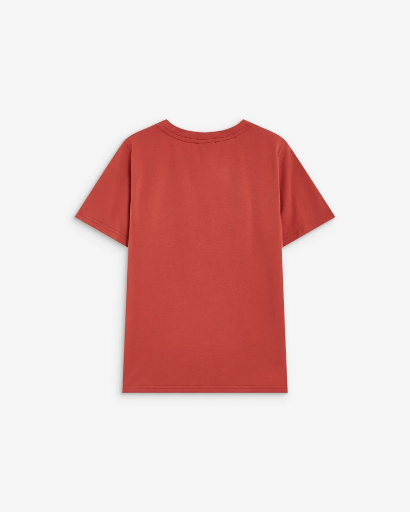 T-shirt en coton à message imprimé blush Amadis