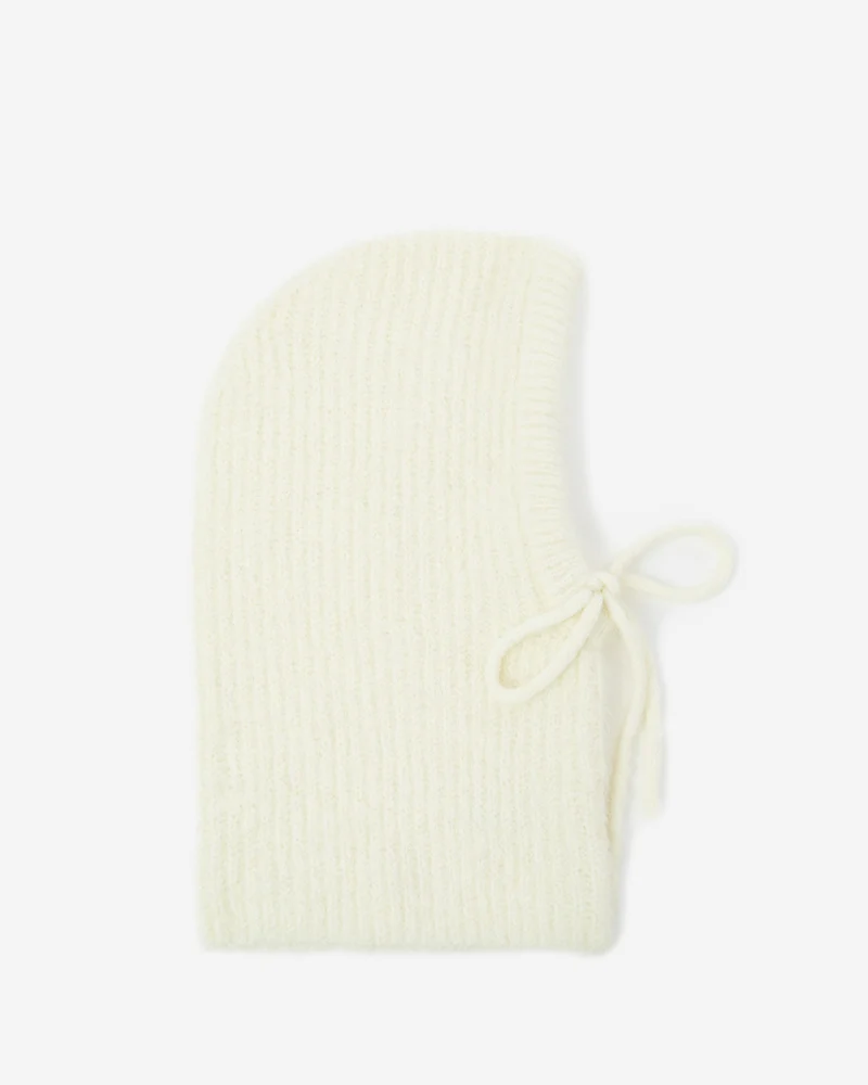 Cagoule en laine mélangée vanille Samourai