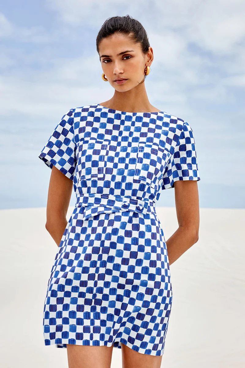 Robe Gaïa Echec et Mat Bleu