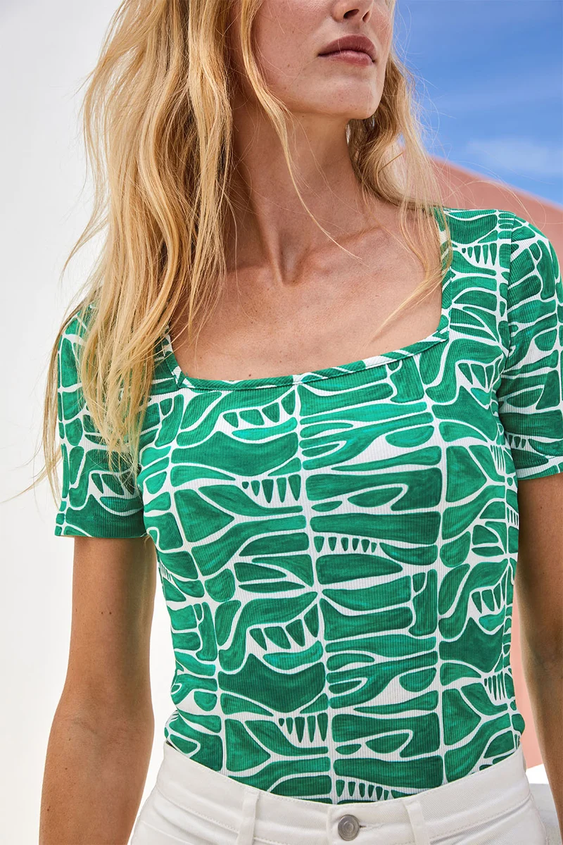 T-shirt Paresseuse en coton Ubud