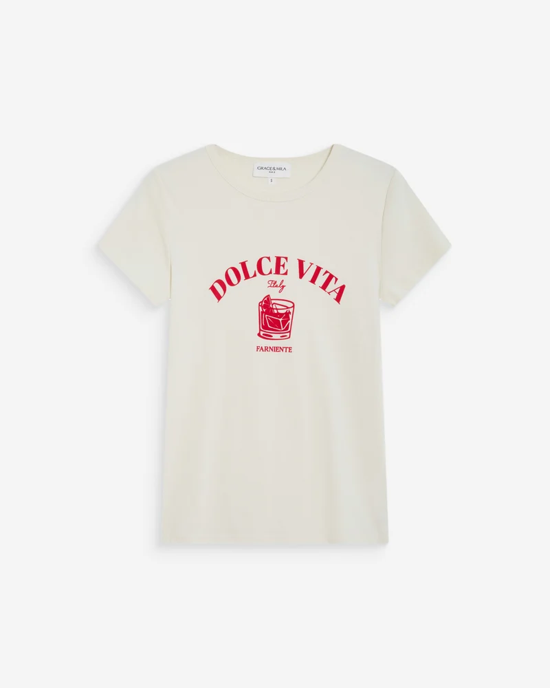 T-shirt ajusté à message fuchsia Wrenley
