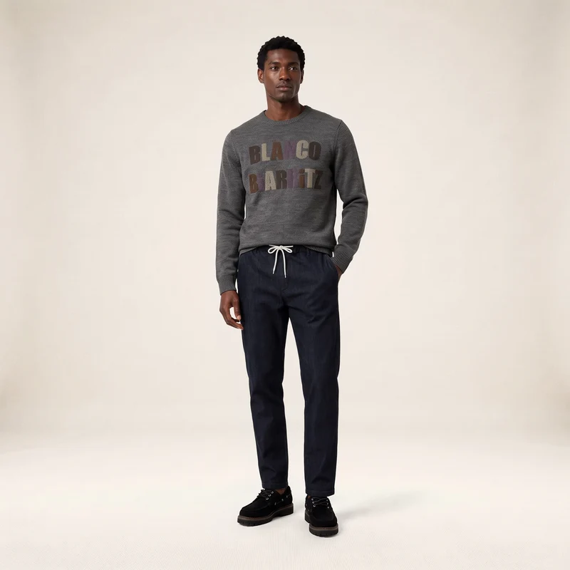 Pantalon denim stretch coton bleu brut 558